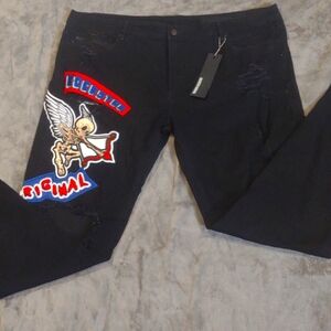 NWT rockstar jeans men's size 44 super slim fit black